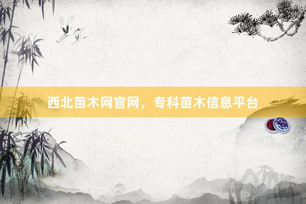 西北苗木网官网，专科苗木信息平台
