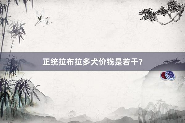 正统拉布拉多犬价钱是若干？
