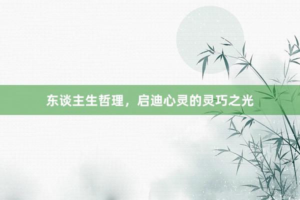 东谈主生哲理，启迪心灵的灵巧之光